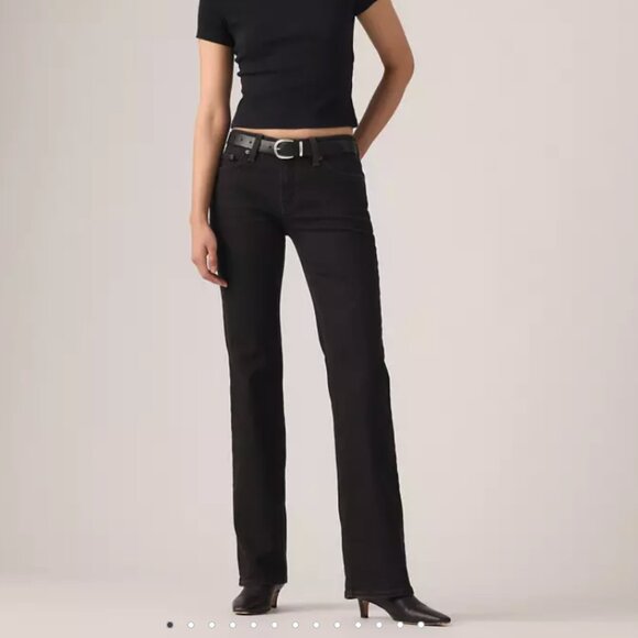 ๐ Levi's Superlow Bootcut, Black Dark Wash, Size 27 x 32 NWT ๐ - Picture 1 of 3